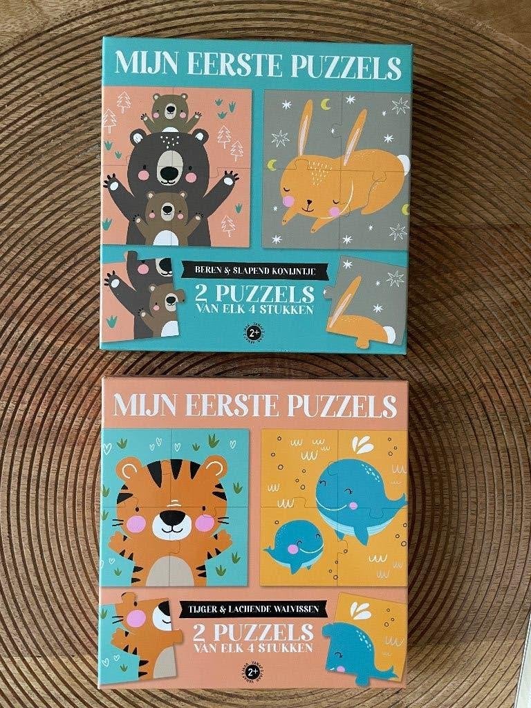 Mijn Eerste Puzzels: Beren, Konijn, Tijger & Walvissen, Ophalen of Verzenden, Minder dan 10 stukjes, Nieuw, 6 maanden tot 2 jaar