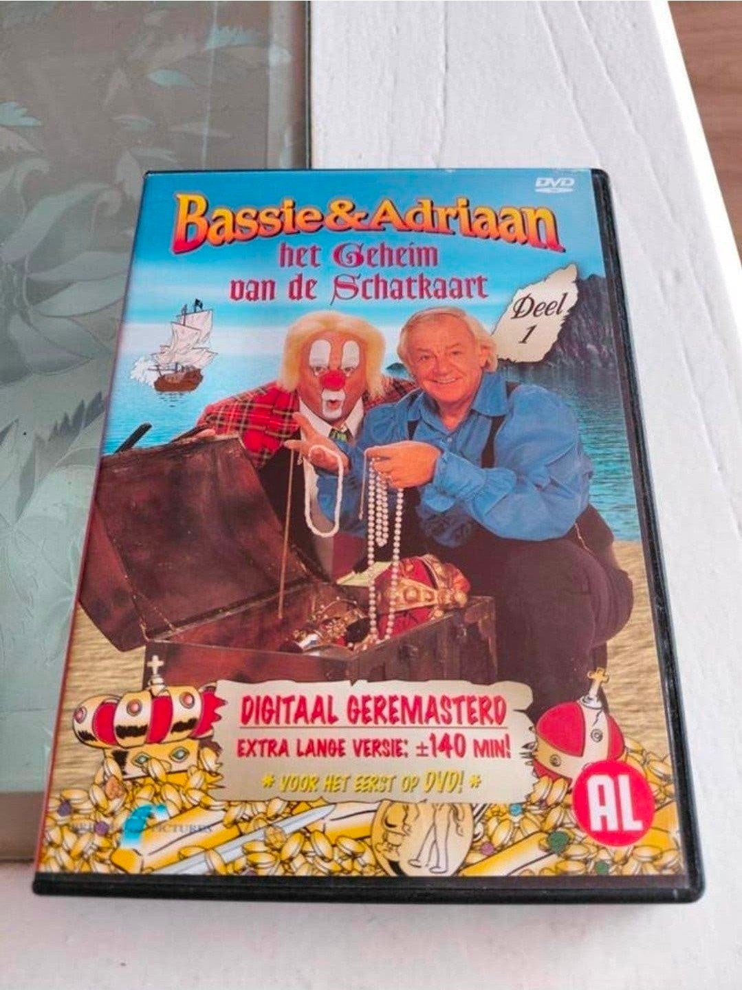 Bassie en Adriaan geheim van de Schatkaart deel 1 dvd., Alle leeftijden, Tv-serie, Ophalen of Verzenden, Zo goed als nieuw