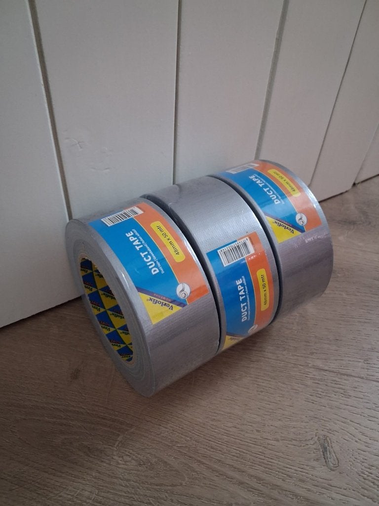 Gloednieuwe Duct Tape (3 rollen van 48mm x 50m) Verlofix, Overige thema's, Nieuw, Ophalen of Verzenden, Geschikt voor snijden