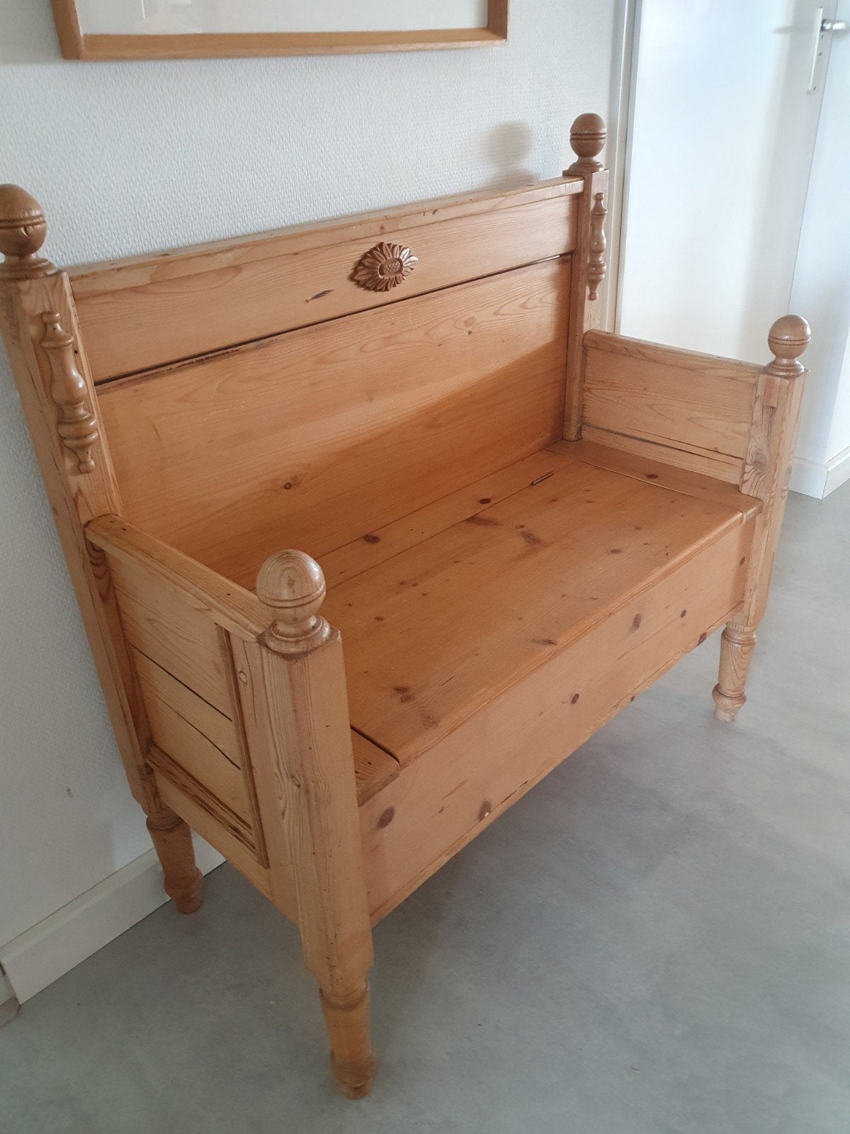 Grenen klepbank, Antiek en Kunst, Antiek | Meubels | Stoelen en Banken, Ophalen