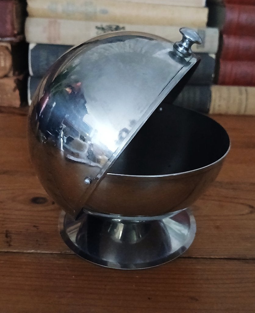 Suikerbowl aluminium zilverkleurig suikerpot, Ophalen of Verzenden