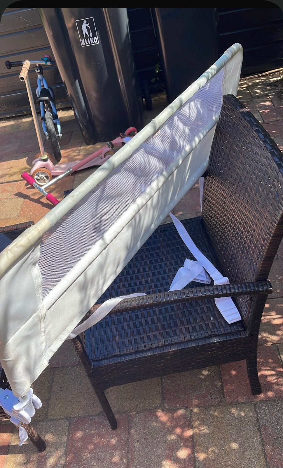 Bed hek, Kinderen en Baby's, Kinderkamer | Bedden, Ophalen, Zo goed als nieuw, Minder dan 140 cm, Minder dan 70 cm
