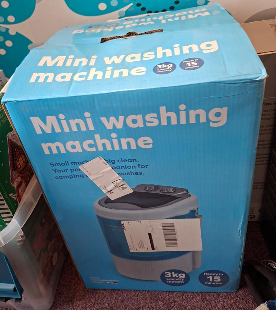 Mini Wasmachine 3kg - Ideaal voor Camping/Klein Huishouden, Witgoed en Apparatuur, Wasmachines, Ophalen, Minder dan 1200 toeren