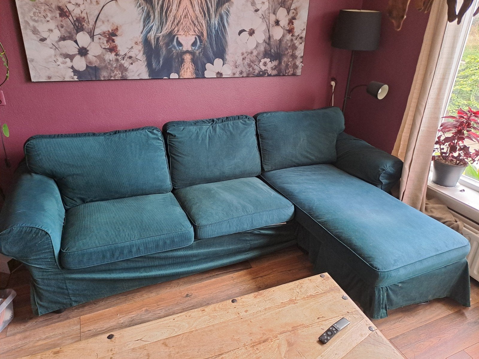 Gratis Ikea Ektrop hoekbank, Ophalen, Gebruikt