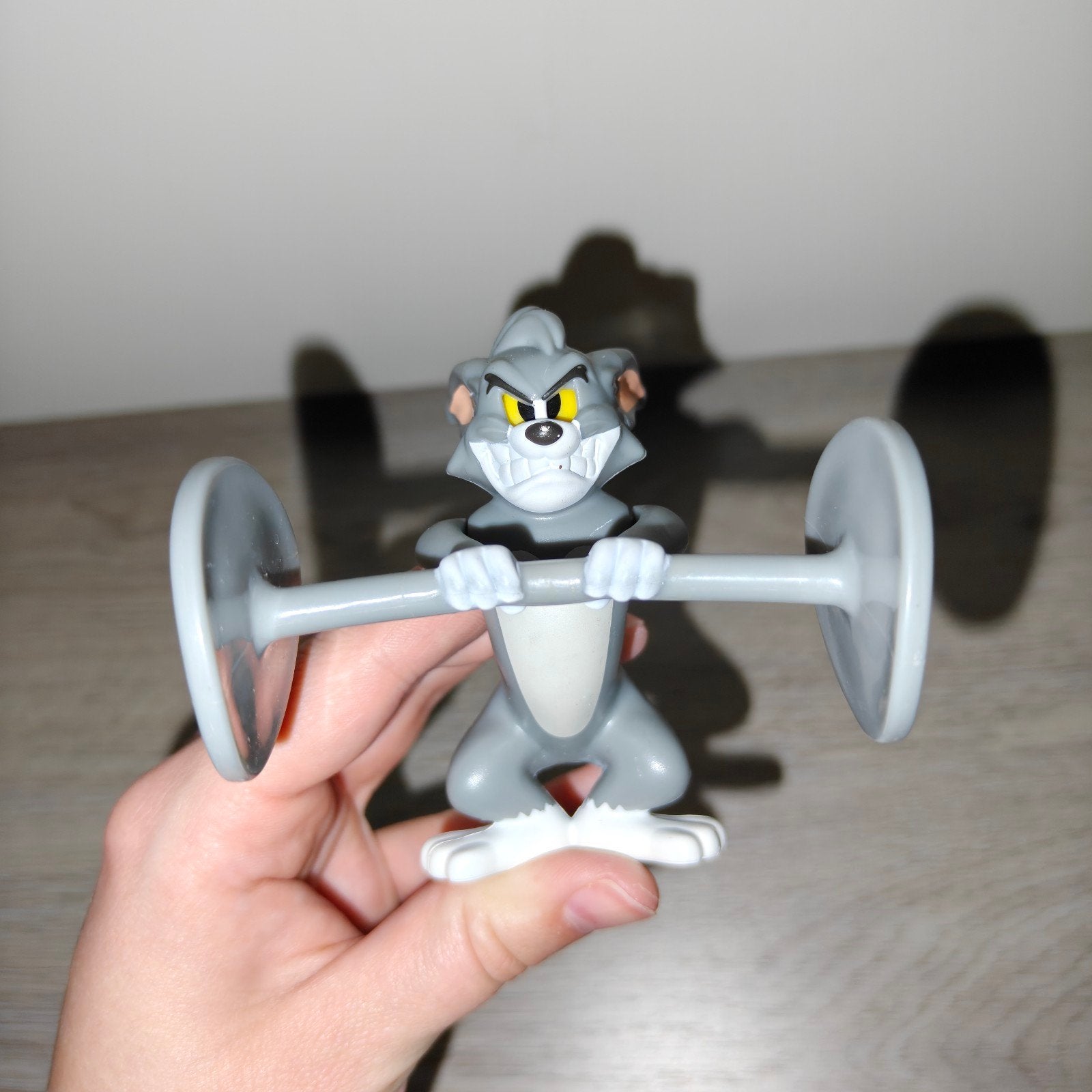 McDonalds Tom en Jerry Tom met gewichtjes speelfiguur, Ophalen of Verzenden