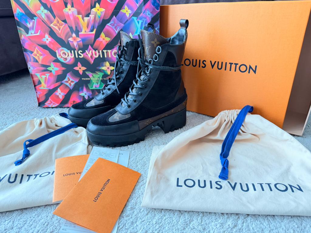 Louis Vuitton Laureate Desert Boot incl bon/dustbag/tas/doos, Ophalen, Zwart, Lage of Enkellaarzen, Zo goed als nieuw