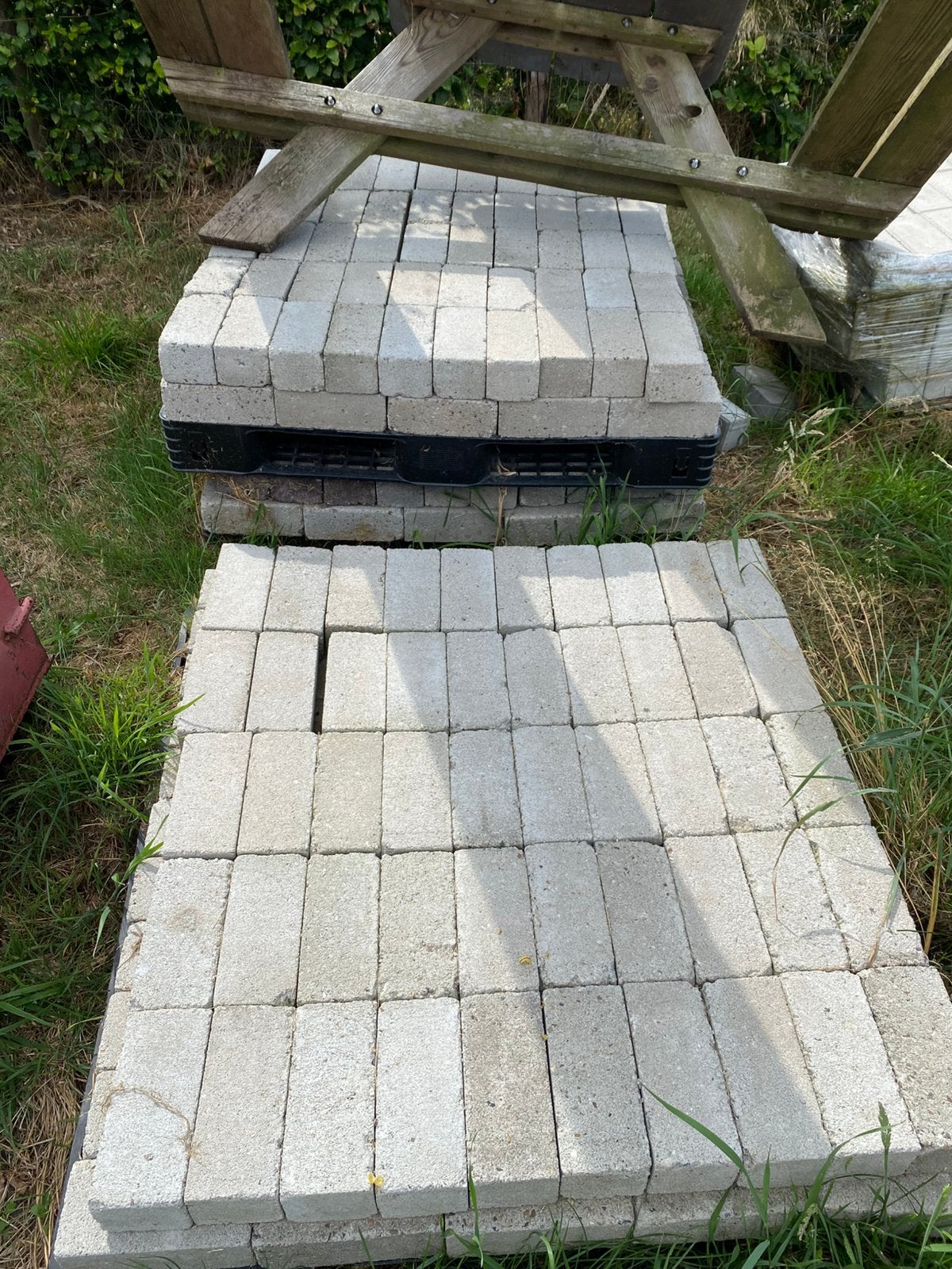 Gratis betonklinkers, Ophalen, Gebruikt, Klinkers, 5 tot 10 m²