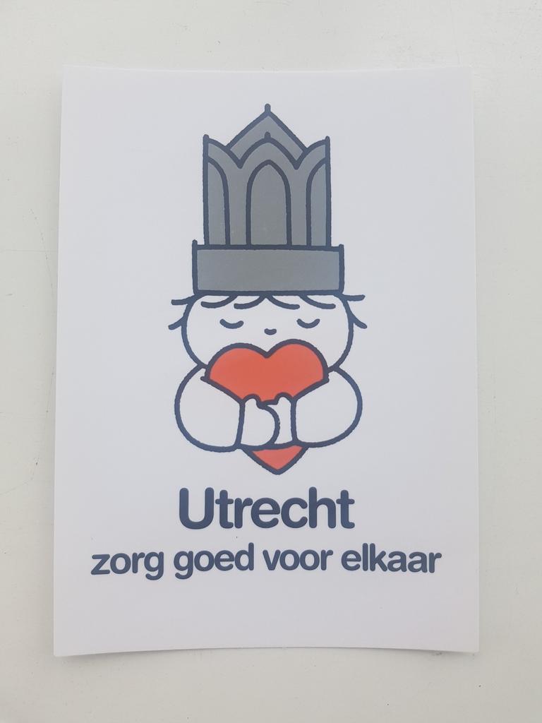 Dick Bruna Ansichtkaart 'Utrecht Zorg Goed Voor Elkaar', Verzamelen, Ansichtkaarten | Themakaarten, Ophalen of Verzenden, Overige thema's