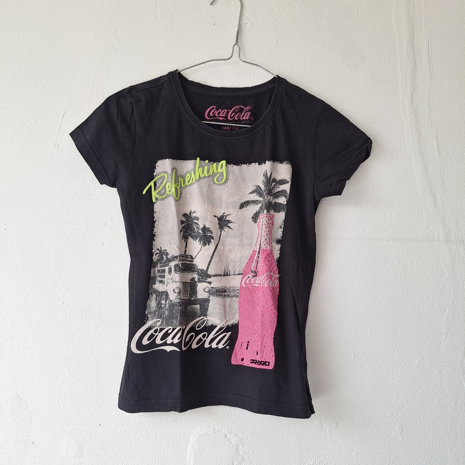 zwart t-shirt Coca Cola, Coca Cola, Zwart, Ophalen of Verzenden, Zo goed als nieuw