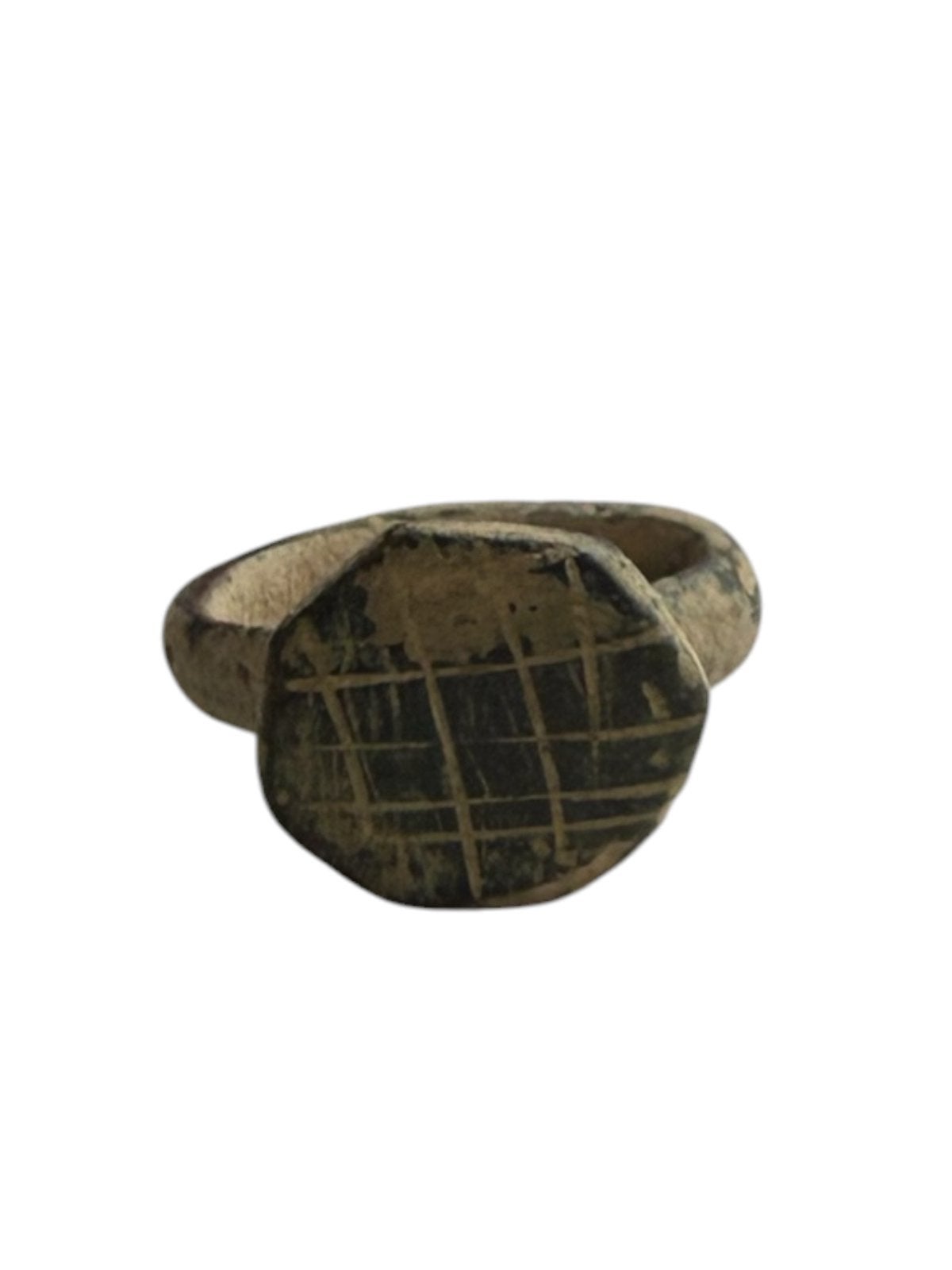 Antieke Middeleeuwse Bronzen Bodemvondst Ring, Sieraden, Tassen en Uiterlijk, Ringen, Gebruikt, Overige kleuren, Ophalen of Verzenden