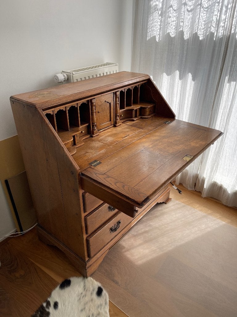 Secretaire massief hout, Ophalen, Gebruikt