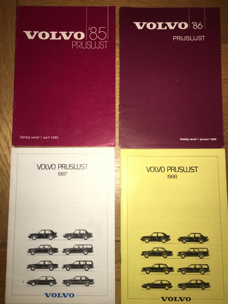 13x Volvo prijslijsten S V40 240 480 780 S70 V70 S90 V90 S80, Ophalen of Verzenden, Zo goed als nieuw, Volvo