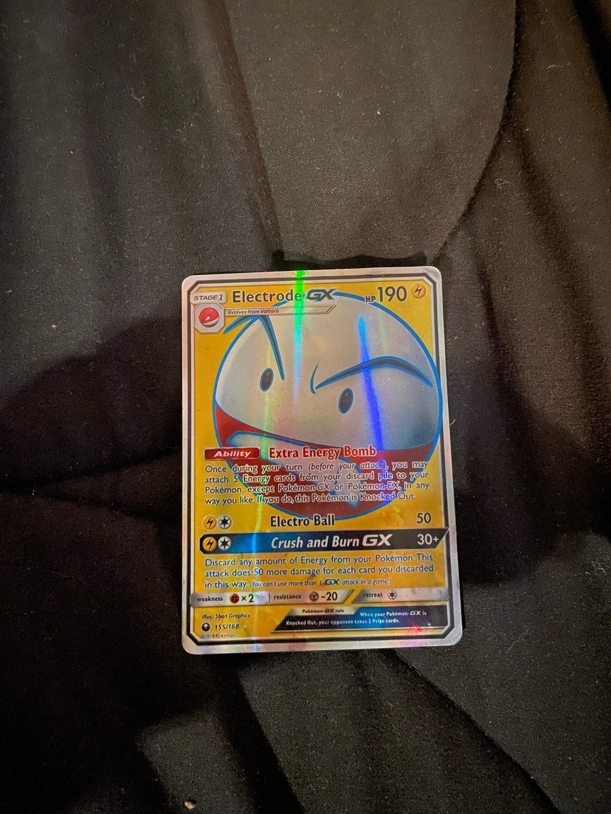 Electrode GX Pokemon Kaart - Sun & Moon Ultra Prism, Ophalen of Verzenden, Gebruikt, Losse kaart