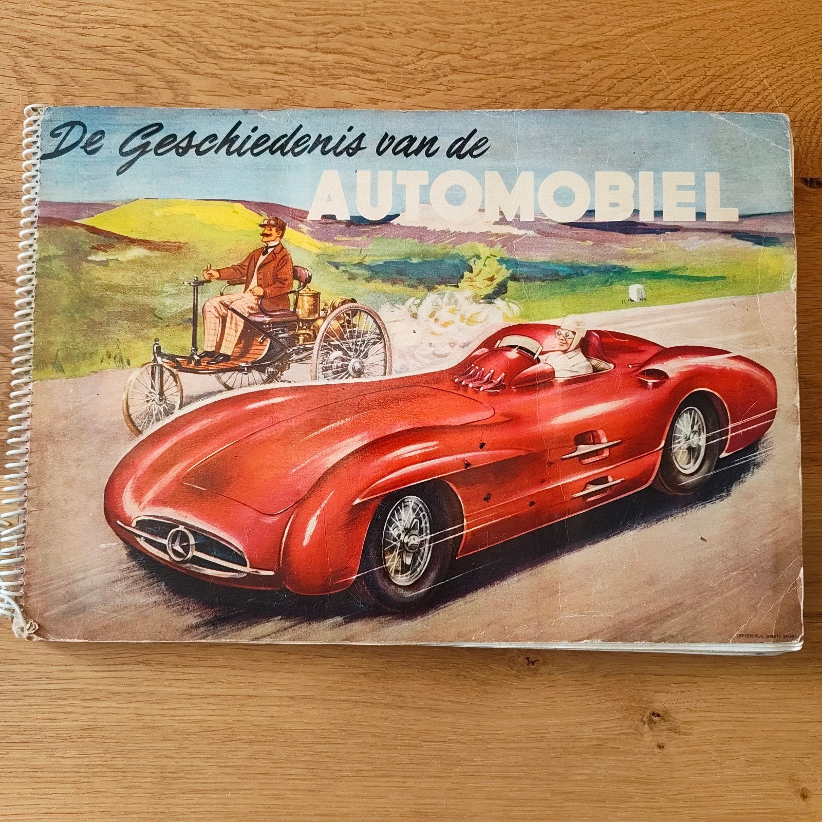 plakplaatjes boek de geschiedenis van de automobiel, Ophalen of Verzenden, Gelezen, Piet olyslager, Plaatjesalbum