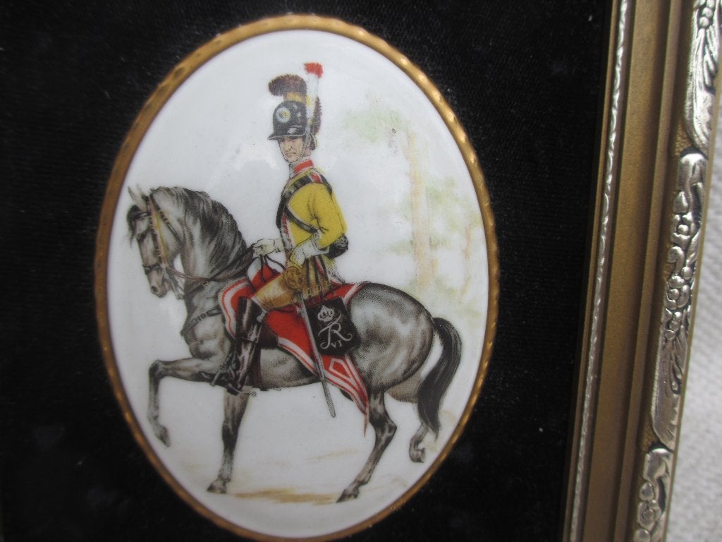 Vintage handgeschilderd Staffordshire wandplaquette, Ophalen of Verzenden