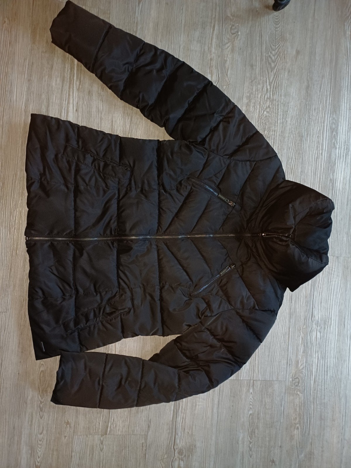 rino & pelle winterjas 40 / 42 zwart, Maat 38/40 (M), Zwart, Ophalen of Verzenden, Zo goed als nieuw