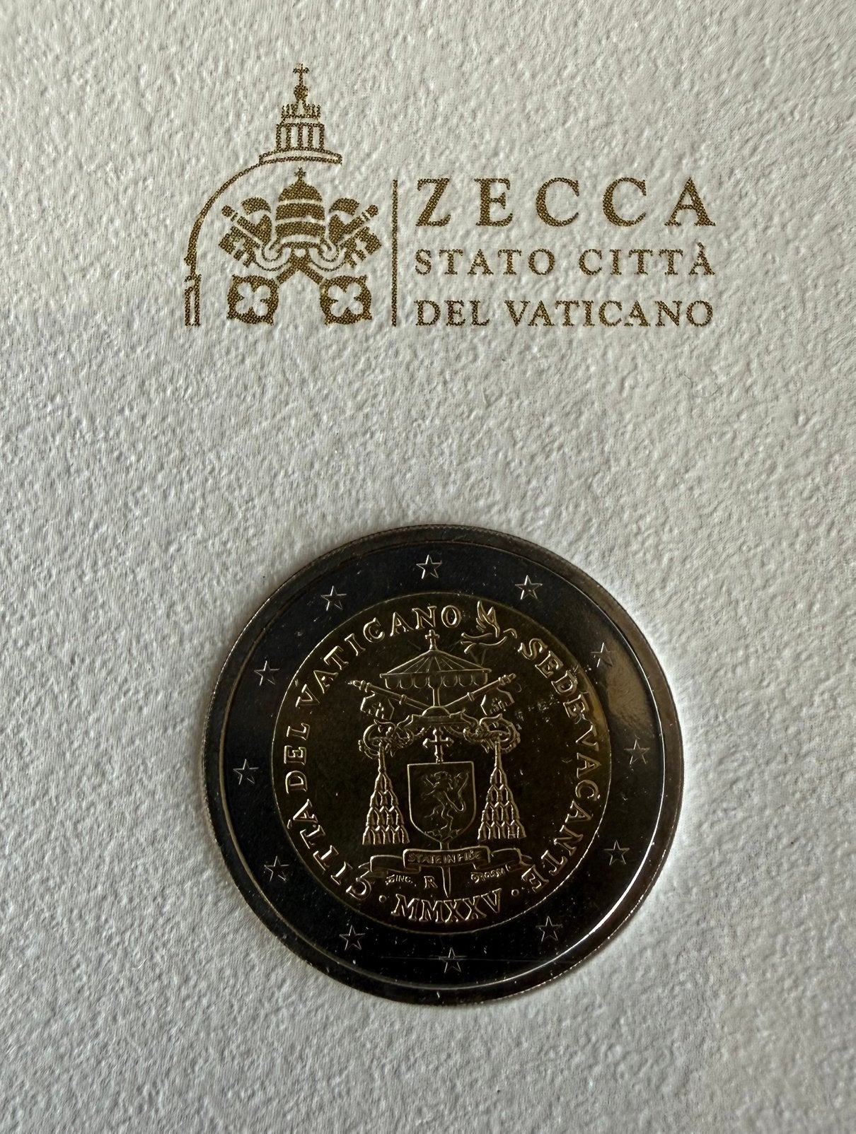 Vaticaan €2,00 2025 Sede Vacante, Ophalen of Verzenden, Vaticaanstad, 2 euro, Losse munt