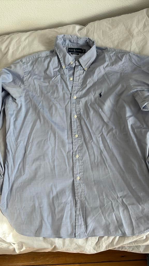 Ralph lauren overhemd/blouse licht blauw xl, Ophalen of Verzenden, Zo goed als nieuw, Blauw, Halswijdte 43/44 (XL)