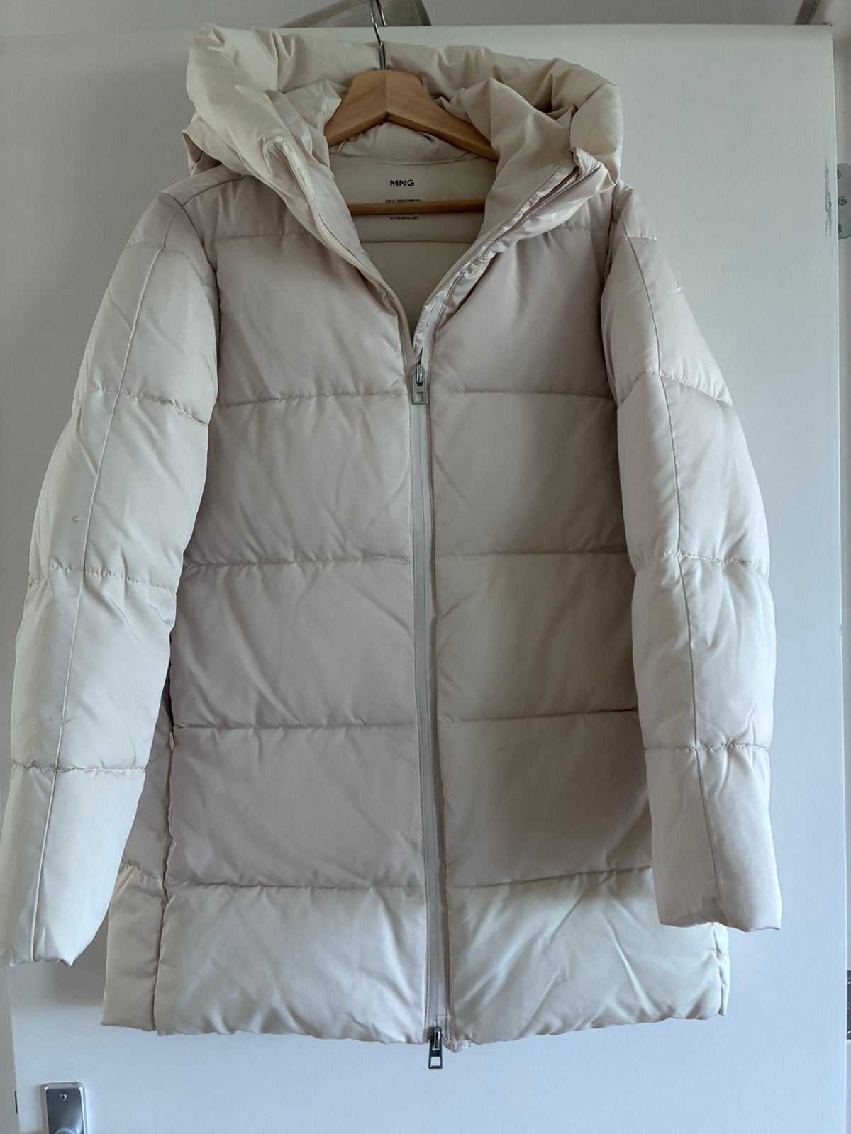 Gewatteerde winterjas dames, Ophalen of Verzenden, Zo goed als nieuw, Maat 36 (S), Beige