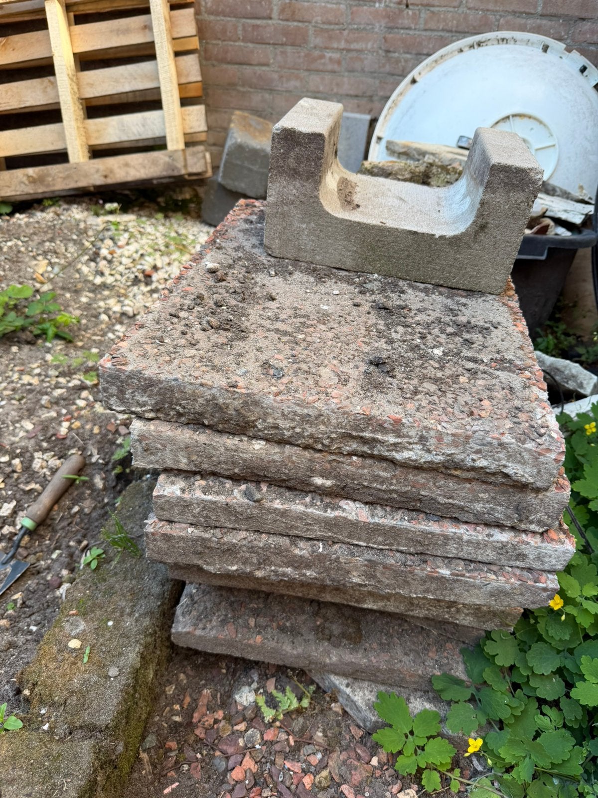 Div tegels 30x30 en keien, Tuin en Terras, Tegels en Klinkers, Ophalen, Gebruikt, Beton, Overige typen