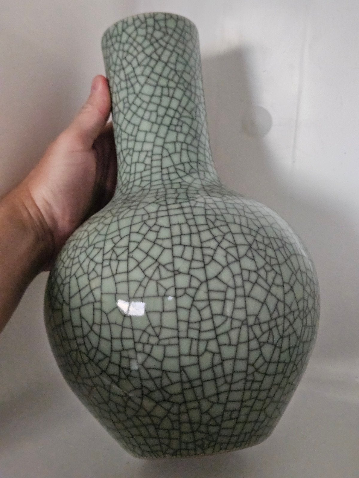 Grote Chinese vaas Chinees keramiek Celadon Guan craquelé, Verzenden