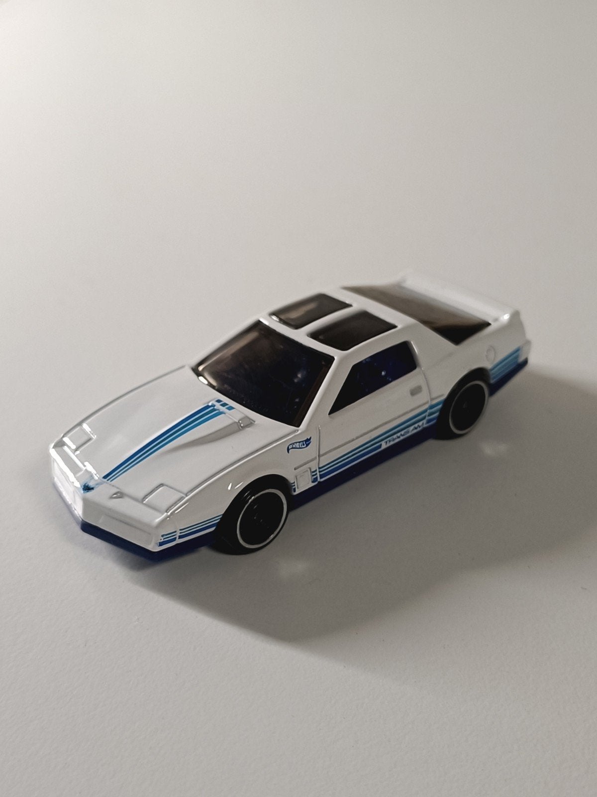 Hot Wheels Pontiac Firebird Trans Am Wit Blauw, Ophalen of Verzenden, Zo goed als nieuw, Auto