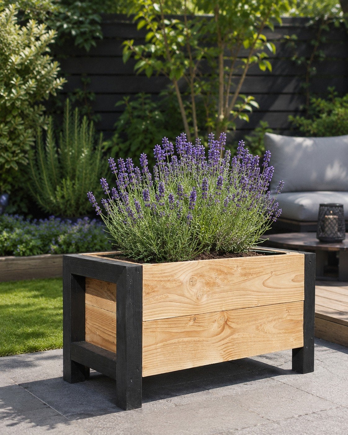 Nieuwe Douglas Plantenbak H40xD44xB100 cm met worteldoek, Tuin en Terras, Ophalen, 100 cm of meer, Nieuw, Balkon