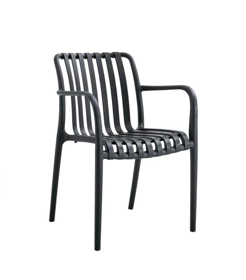 4 x zwarte Karwei kunststof stoel / tuinstoel, nieuw., Tuin en Terras, Ophalen, Nieuw, Kunststof