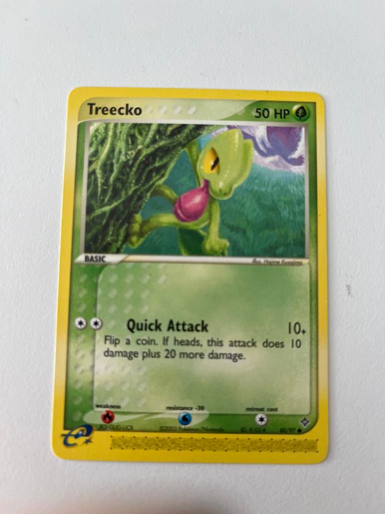 Pokémon Kaart Treecko 80/97 - EX Dragon, Hobby en Vrije tijd, Verzamelkaartspellen | Pokémon, Zo goed als nieuw, Losse kaart, Ophalen of Verzenden