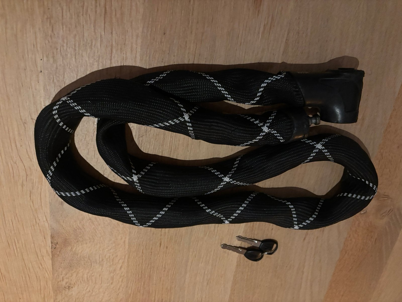 ABUS Iven Chain 8210 155 cm, Fietsen en Brommers, Fietsaccessoires | Fietssloten, Ophalen, Gebruikt, Kettingslot