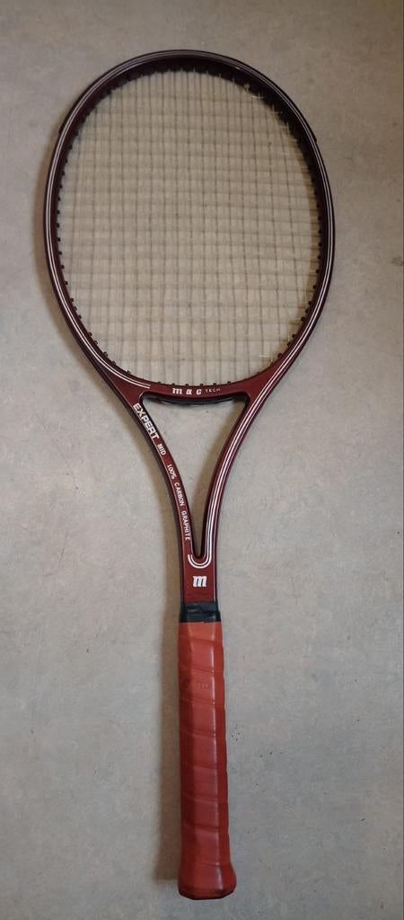 Vintage Graphite Tennisracket M A G Tech Expert Mid, Ophalen of Verzenden, Zo goed als nieuw, Racket