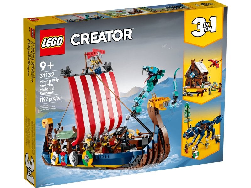 LEGO Vikingschip en de Midgaardslang (31132) NIEUW, Ophalen, Lego, Nieuw, Complete set