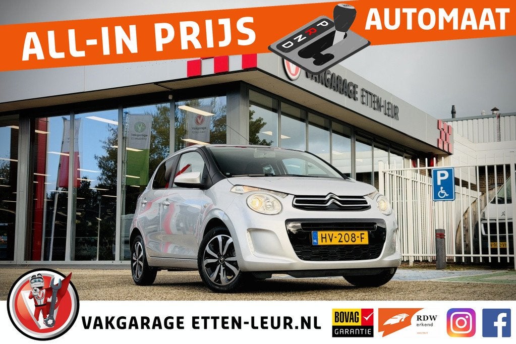 Citroën C1 1.0 VTi Shine | AIRCO | CAMERA | BLUETOOTH, Auto's, Automaat, 12 maanden, Stof, Gebruikt