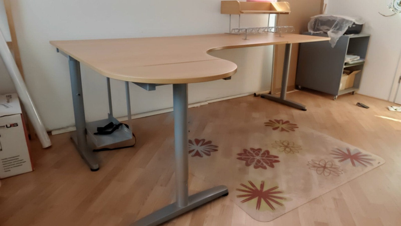 Hoekbureau met opzetstuk en kabelgoot, Huis en Inrichting, Ophalen, Kabelgoot, Spaanplaat of MDF, Hoekbureau