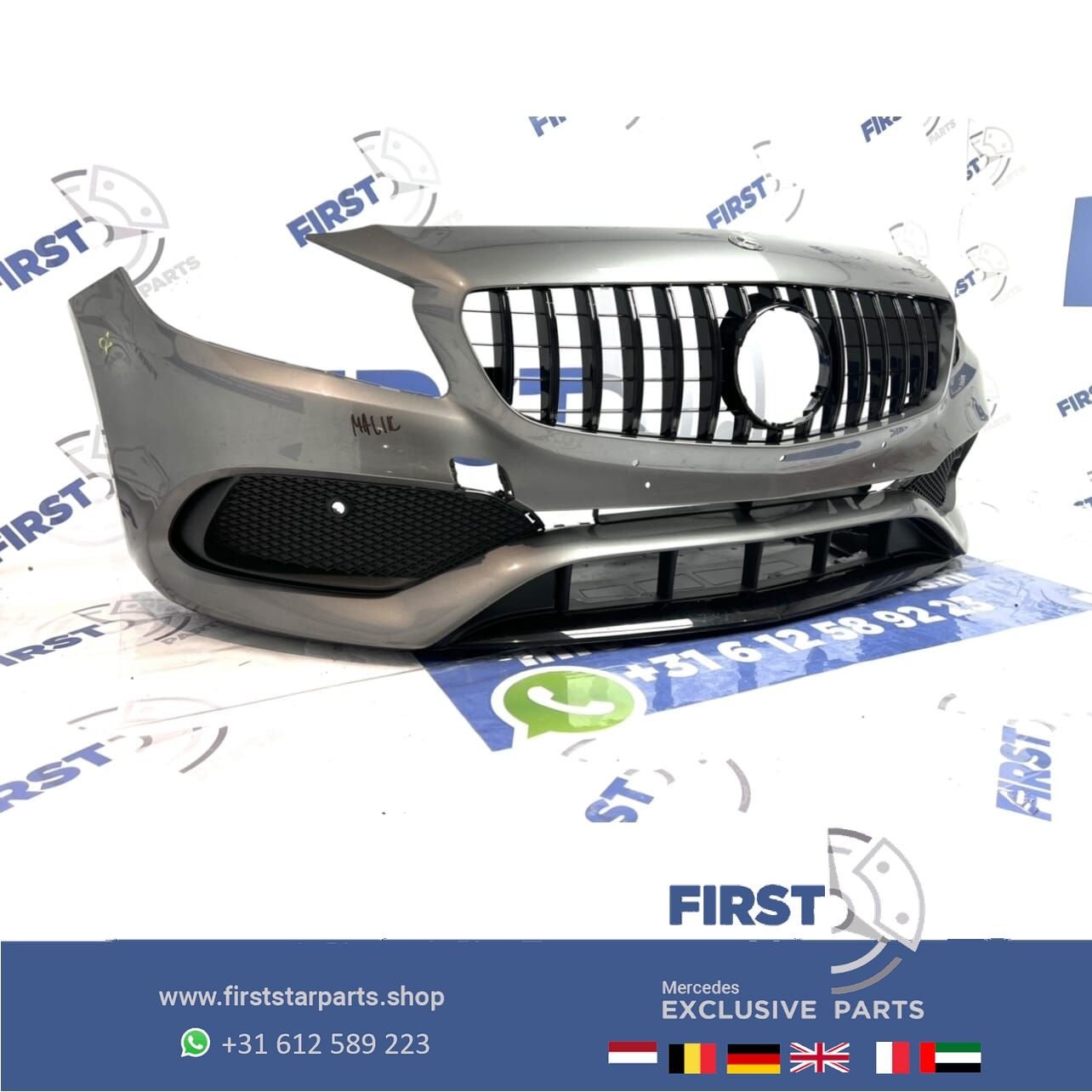 W176 AMG VOORBUMPER  + GT PANAMERICANA GRIL Mercedes A Klass, Gebruikt, -, Voor, Ophalen of Verzenden
