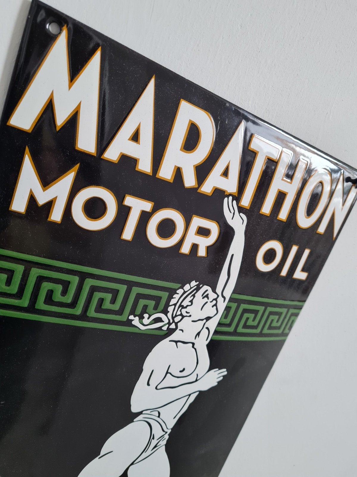 emaille bord oil, Ophalen of Verzenden, Reclamebord