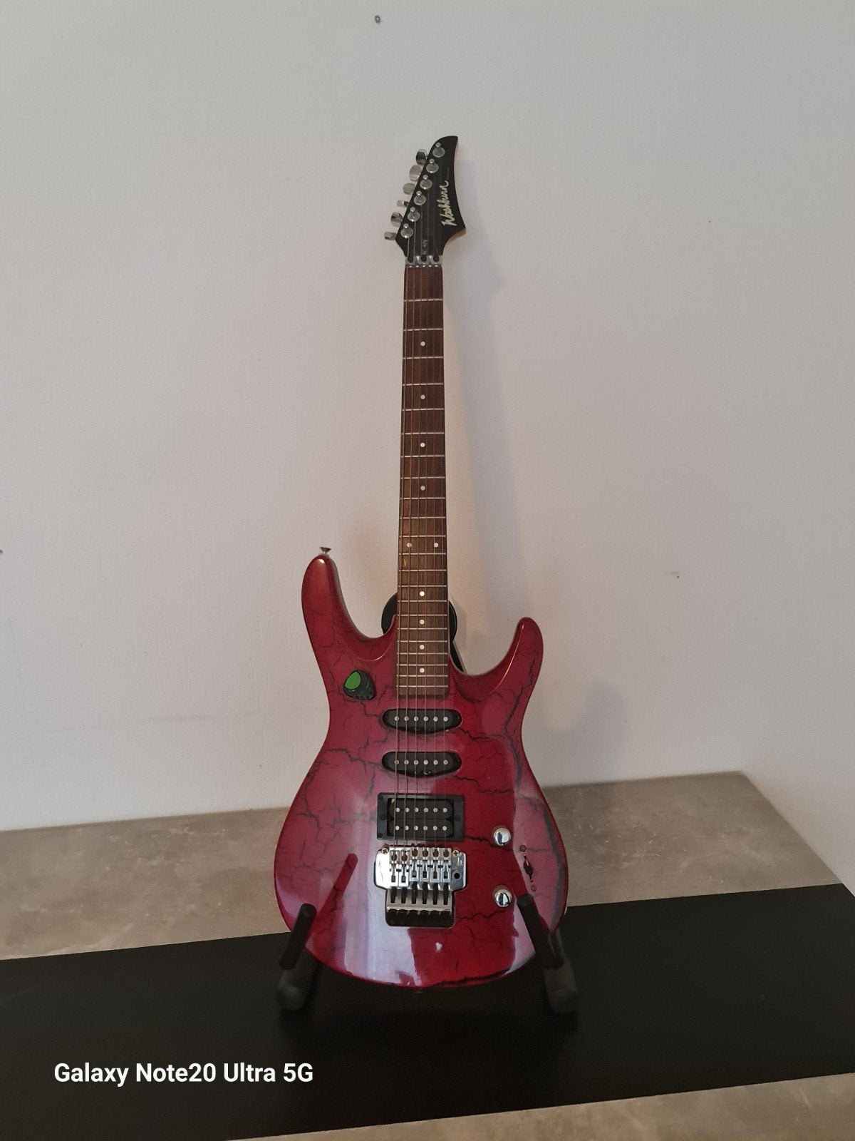 Washburn KC-40V elektrische gitaar - Rood 'crackle' finish, Ophalen of Verzenden, Gebruikt, Solid body, Overige merken