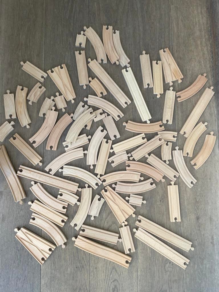 Houten treinbaan (Ikea), Kinderen en Baby's, Speelgoed | Houten speelgoed, Ophalen, Zo goed als nieuw
