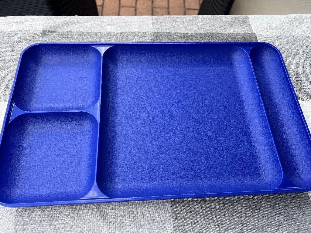 Tupperware serveerblad blauw echt als nieuw, Ophalen of Verzenden, Zo goed als nieuw, Blauw, Overige typen