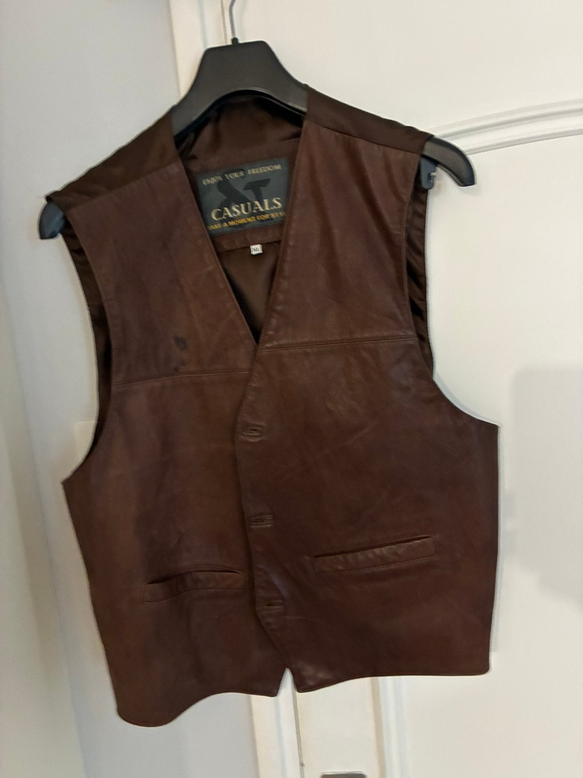 Heren leren gilets 2 x maat L en 1 x maat XL, Kleding | Heren, Ophalen of Verzenden, Zo goed als nieuw, Maat 56/58 (XL)
