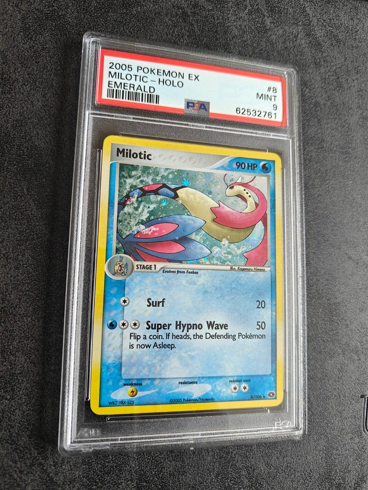 Milotic Holo EX Emerald PSA 9 Pokémon Kaart, Ophalen of Verzenden
