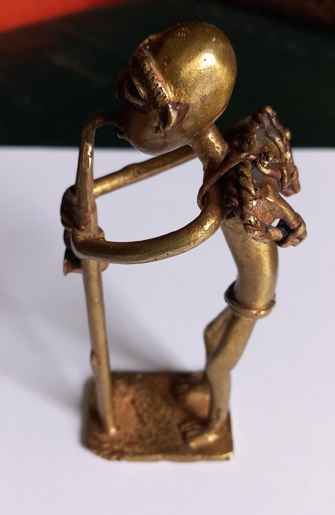 Bronzen beeldje van een schaapherder, Ophalen of Verzenden