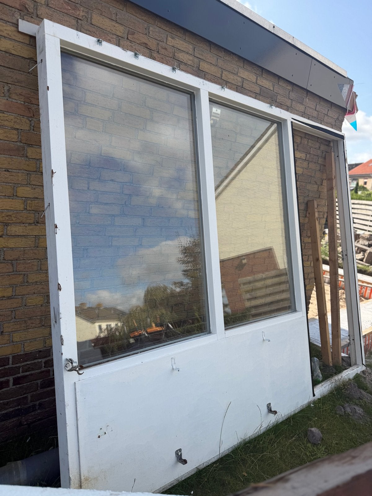 Kozijn met glas, 220x282 cm, Doe-het-zelf en Verbouw, Kozijnen en Schuifpuien, Ophalen, Gebruikt, Raamkozijn, Inclusief glas