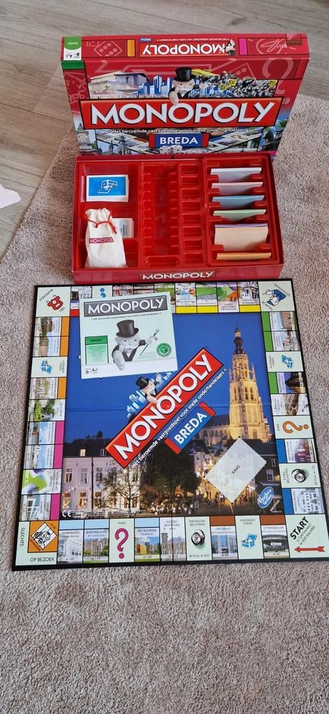 Monopoly Breda, Hobby en Vrije tijd, Gezelschapsspellen | Bordspellen, Verzenden, Zo goed als nieuw