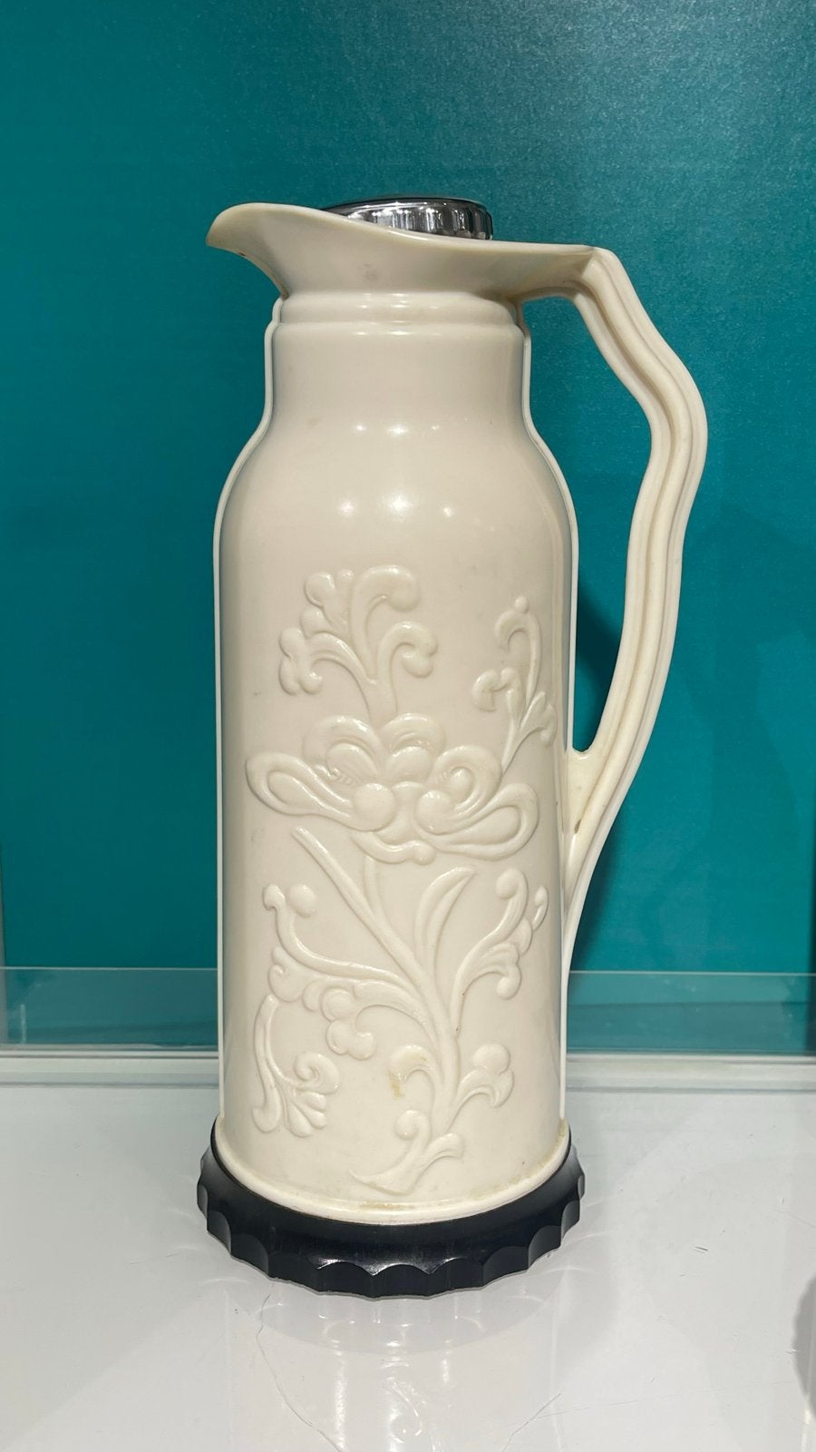 vintage Sankey & Sons thermoskan jaren'60 bloemen relief, Ophalen of Verzenden