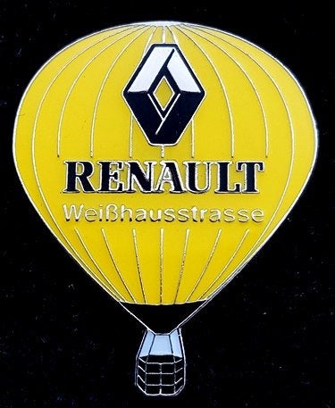Renault ballon pin geel epoxy, Verzenden, Nieuw, Transport, Speldje of Pin