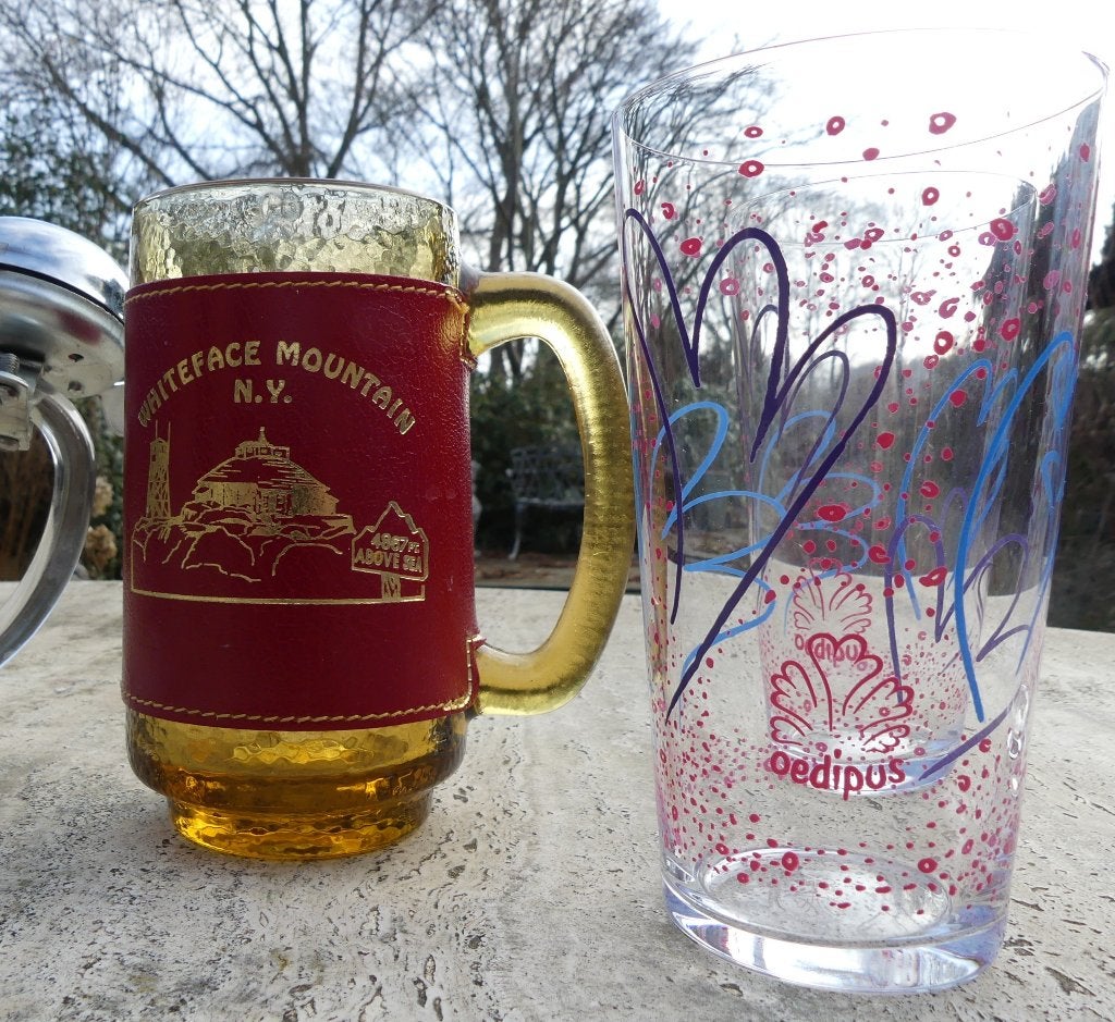 Super MANCAVE Kado 6 x Stoere Bier Pul + 4 Bierglazen, Huis en Inrichting, Ophalen of Verzenden, Nieuw, Overige materialen, Glas of Glazen