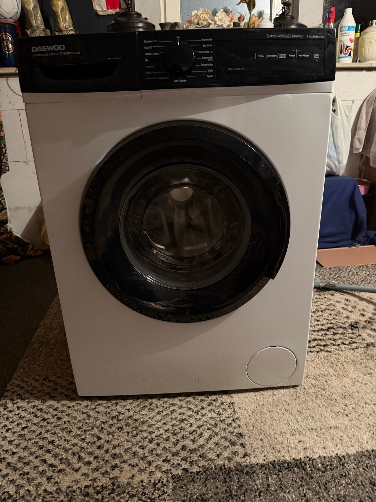 Daewoo WM714TTWA1DE Wasmachine 7kg 1400 toeren, Witgoed en Apparatuur, Ophalen, Gebruikt, Voorlader, 85 tot 90 cm