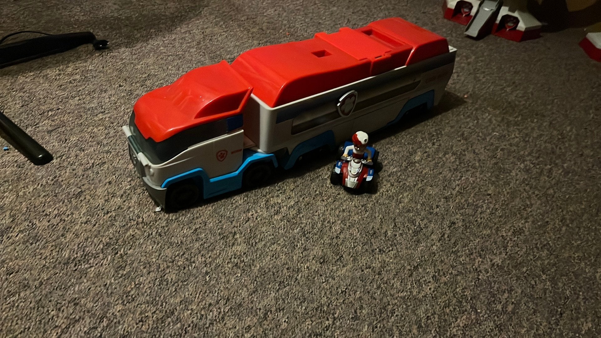 Pawpatrol bus met ryder op quad, Ophalen, Zo goed als nieuw, Handmatig, Overige merken