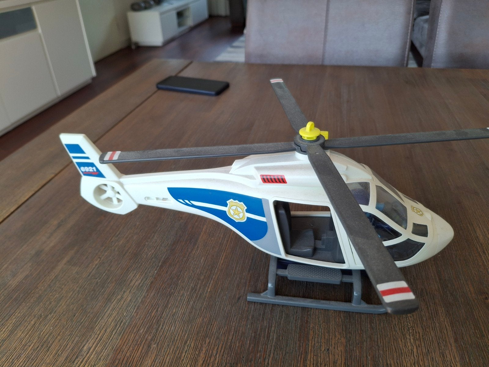 Playmobil Politie Helikopter met 2 Agenten, Kinderen en Baby's, Speelgoed | Speelgoedvoertuigen, Ophalen of Verzenden, Zo goed als nieuw